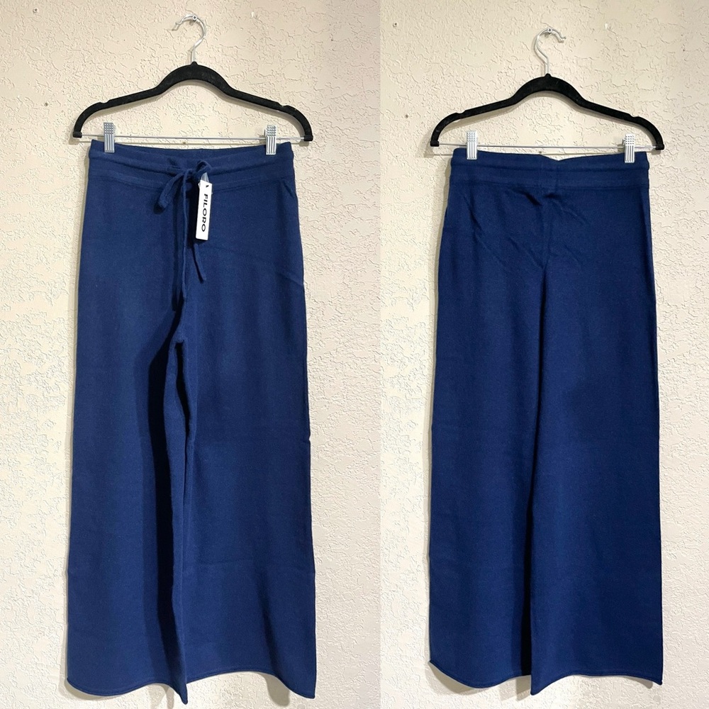FILORO | NWT! 100% 2-Ply Cashmere Navy Lounge Pant Size: Small